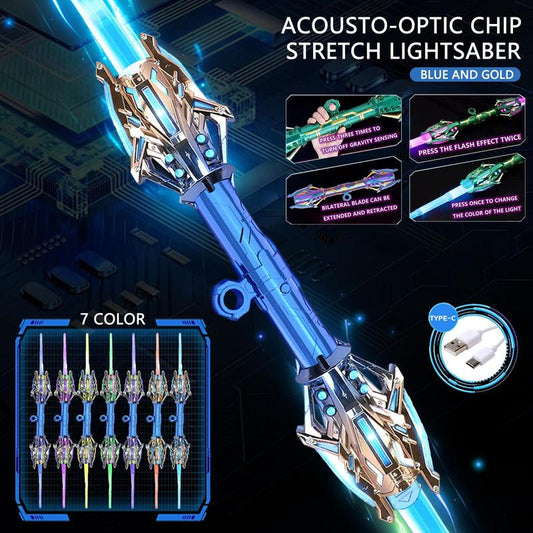 Ultimate Dueling Lightsaber Set - 2-in-1 LED Toys with Epic Sound Effects & 7 Color Options for Kids - Perfect for Halloween, Christmas, and Galaxy Warrior Adventures!
