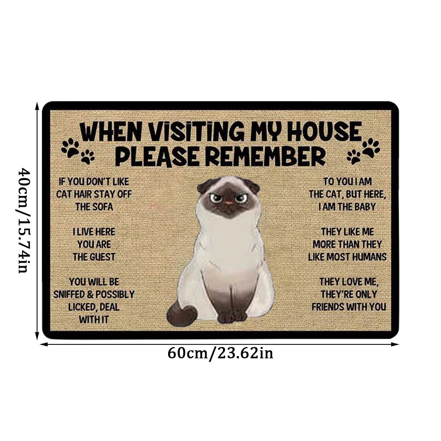 Cartoon Cat Welcome Doormats Home Decoration Anti-Slip Front Door Floor Mats Rugs Carpets