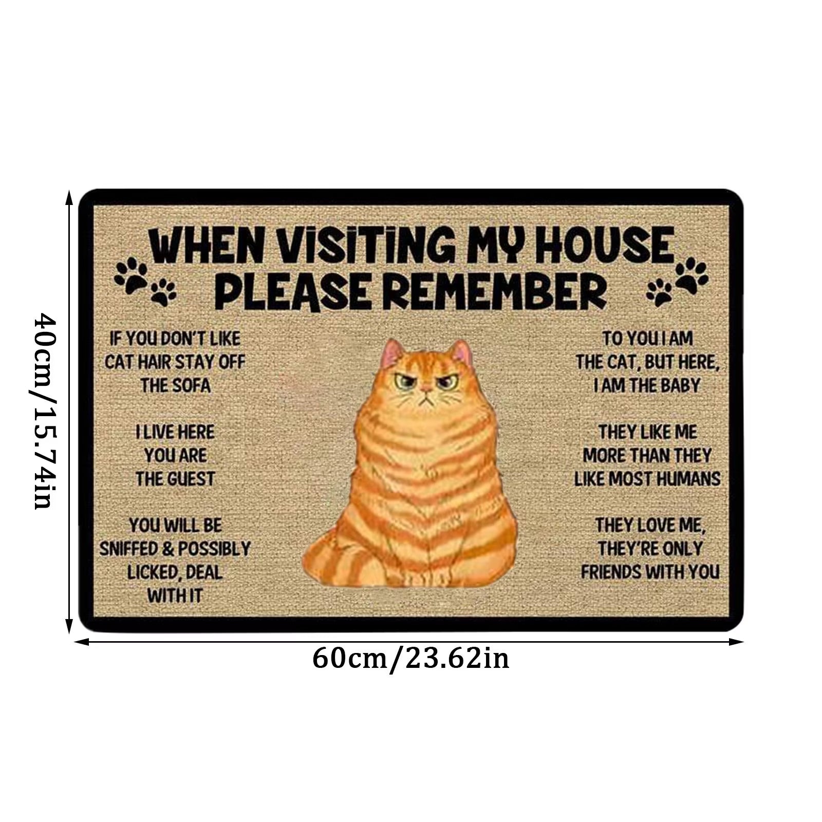 Cartoon Cat Welcome Doormats Home Decoration Anti-Slip Front Door Floor Mats Rugs Carpets