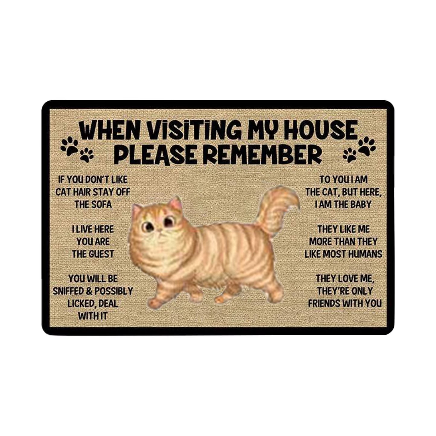 Cartoon Cat Welcome Doormats Home Decoration Anti-Slip Front Door Floor Mats Rugs Carpets
