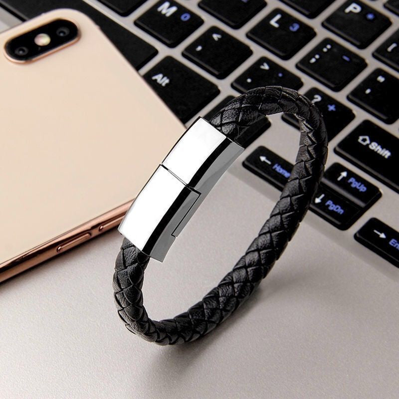 VoltBrace™ – The Wearable Charger (Leather Charging Bracelet) Iphone/Android