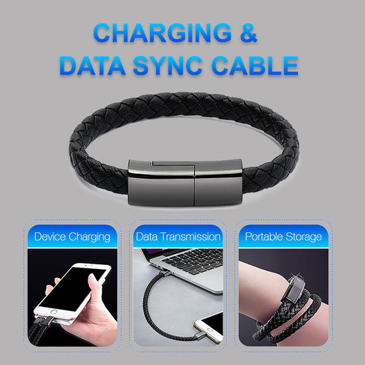 VoltBrace™ – The Wearable Charger (Leather Charging Bracelet) Iphone/Android