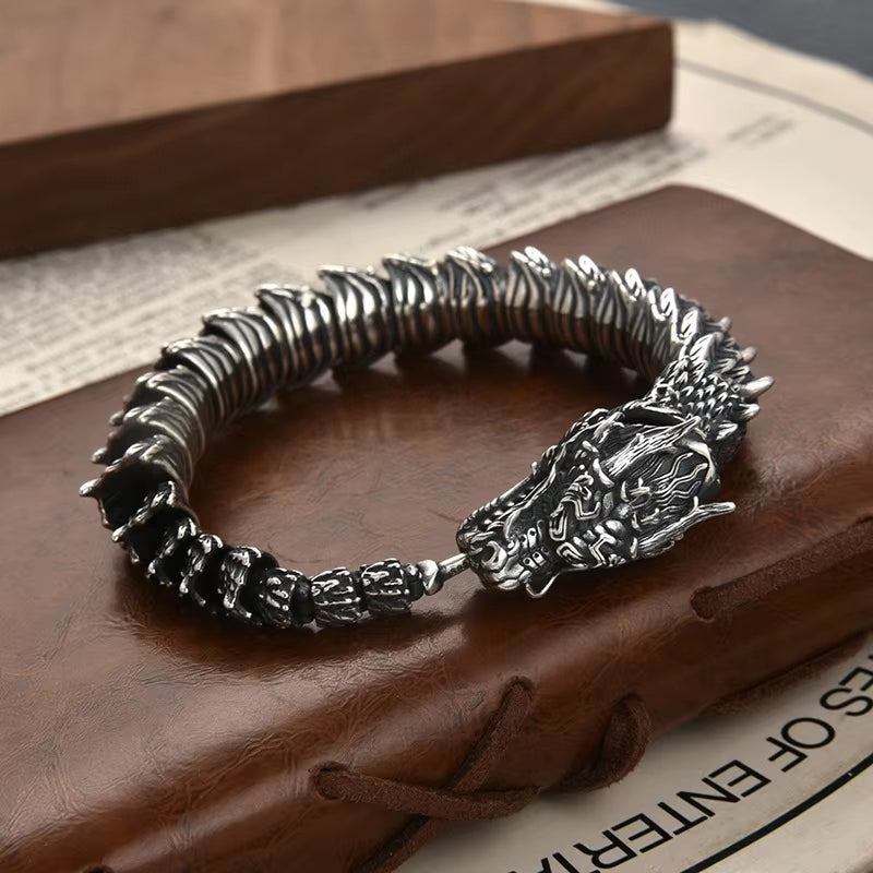 Traditional Tibetan Dragon Bracelet β Powerful Domineering Dragon Scale Bangle for Men & Women | Lucky Copper Amulet Jewelry Gift