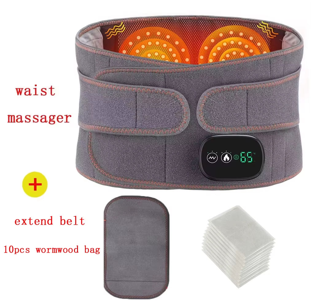 New Upgrade Electric Heating Waist Massager Support Belt Vibration Hot Compress Brace Belt Back Relax 3 Gears Adjustment