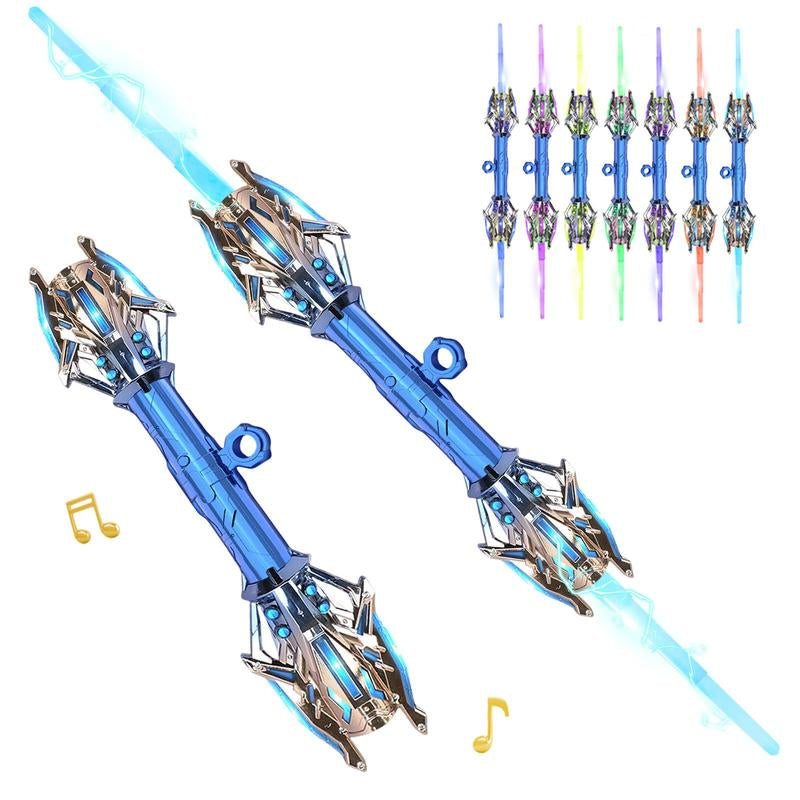 Ultimate Dueling Lightsaber Set - 2-in-1 LED Toys with Epic Sound Effects & 7 Color Options for Kids - Perfect for Halloween, Christmas, and Galaxy Warrior Adventures!