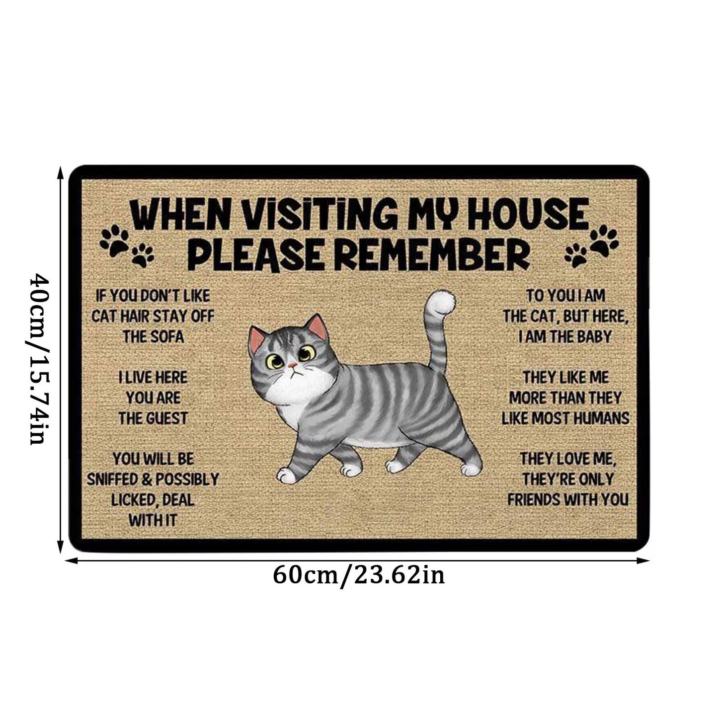 Cartoon Cat Welcome Doormats Home Decoration Anti-Slip Front Door Floor Mats Rugs Carpets