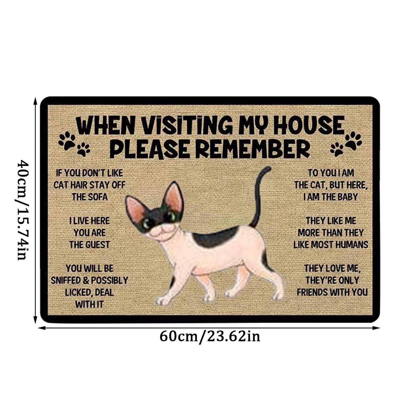 Cartoon Cat Welcome Doormats Home Decoration Anti-Slip Front Door Floor Mats Rugs Carpets