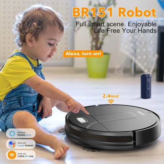 ONSON Robot Vacuum Cleaner - Experience Effortless Cleaning with 3500Pa Suction Power, Smart App Control, and Alexa Compatibility for Your Hard Floors
