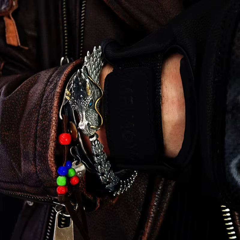 Traditional Tibetan Dragon Bracelet β Powerful Domineering Dragon Scale Bangle for Men & Women | Lucky Copper Amulet Jewelry Gift