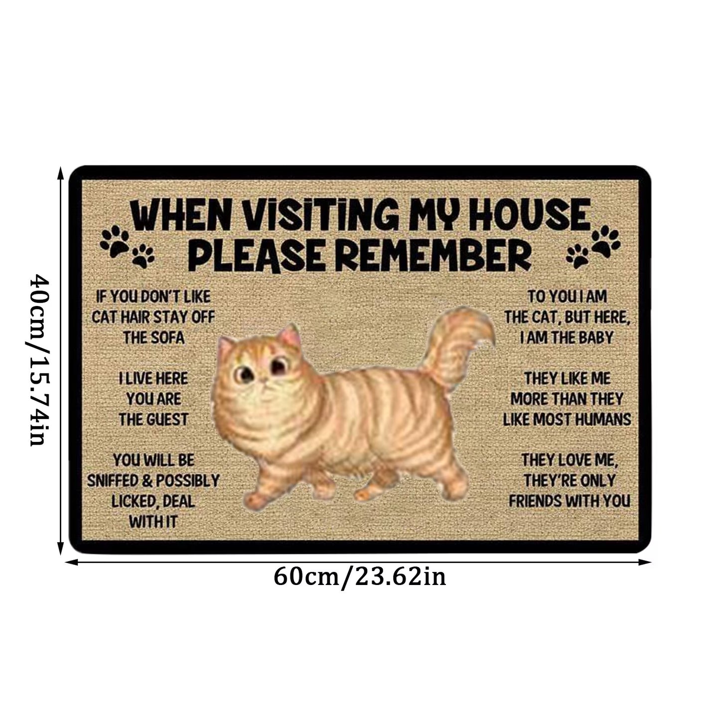 Cartoon Cat Welcome Doormats Home Decoration Anti-Slip Front Door Floor Mats Rugs Carpets