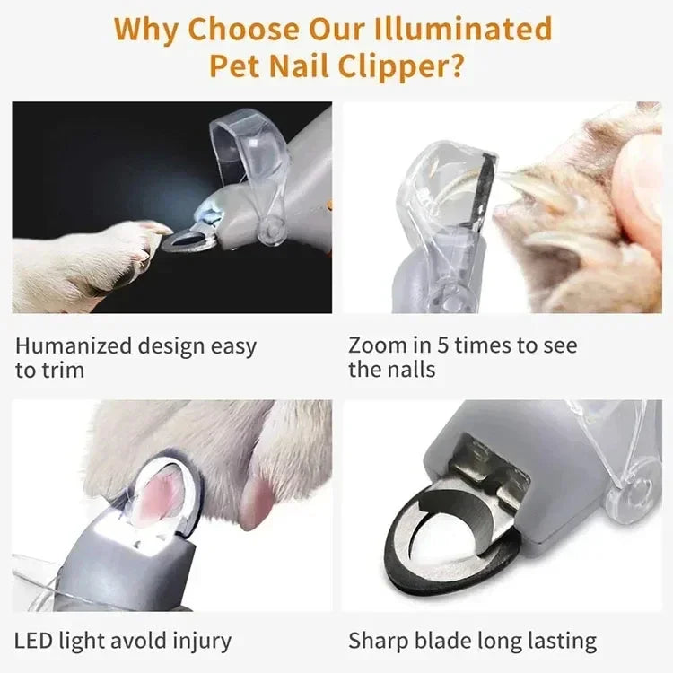 Ultimate LED Pet Nail Clipper Scissors for Cats and Dogs - Professional Quality Tool