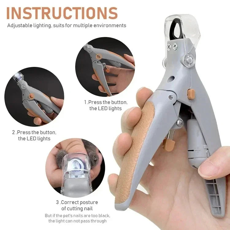 Ultimate LED Pet Nail Clipper Scissors for Cats and Dogs - Professional Quality Tool