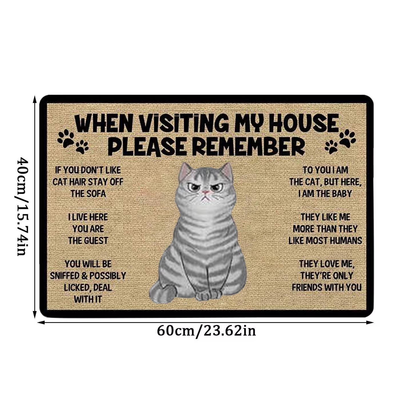 Cartoon Cat Welcome Doormats Home Decoration Anti-Slip Front Door Floor Mats Rugs Carpets