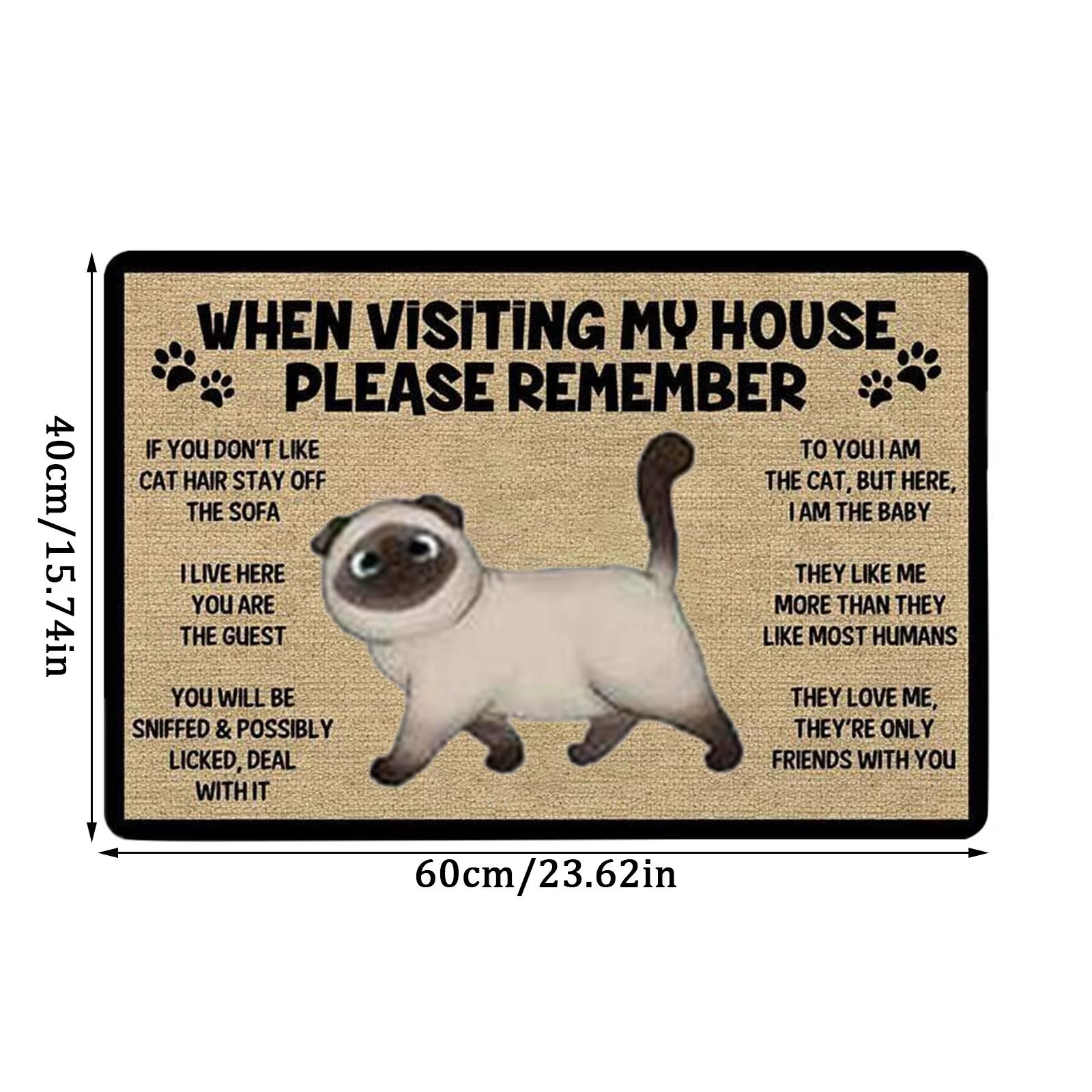Cartoon Cat Welcome Doormats Home Decoration Anti-Slip Front Door Floor Mats Rugs Carpets