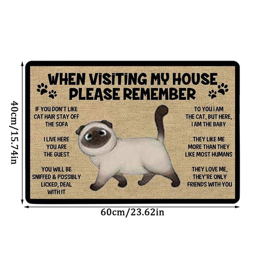 Cartoon Cat Welcome Doormats Home Decoration Anti-Slip Front Door Floor Mats Rugs Carpets