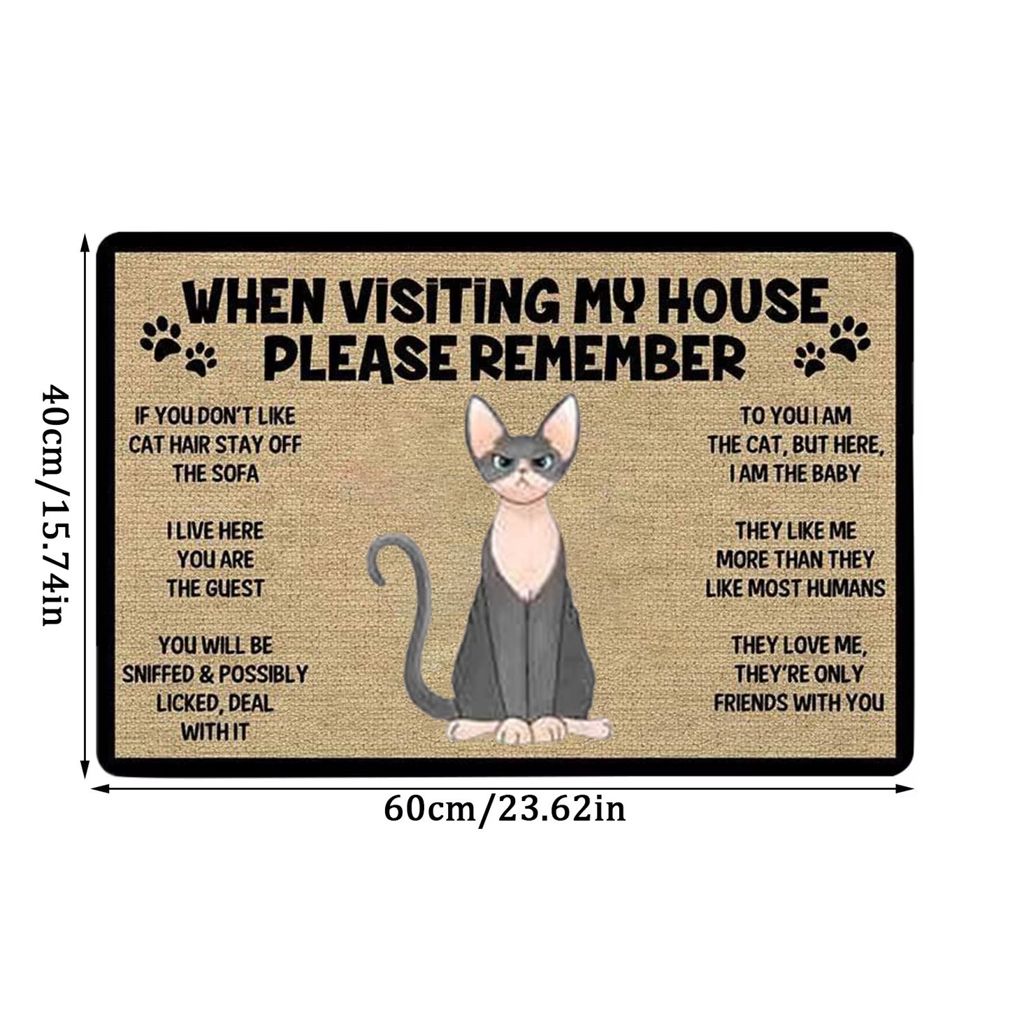Cartoon Cat Welcome Doormats Home Decoration Anti-Slip Front Door Floor Mats Rugs Carpets