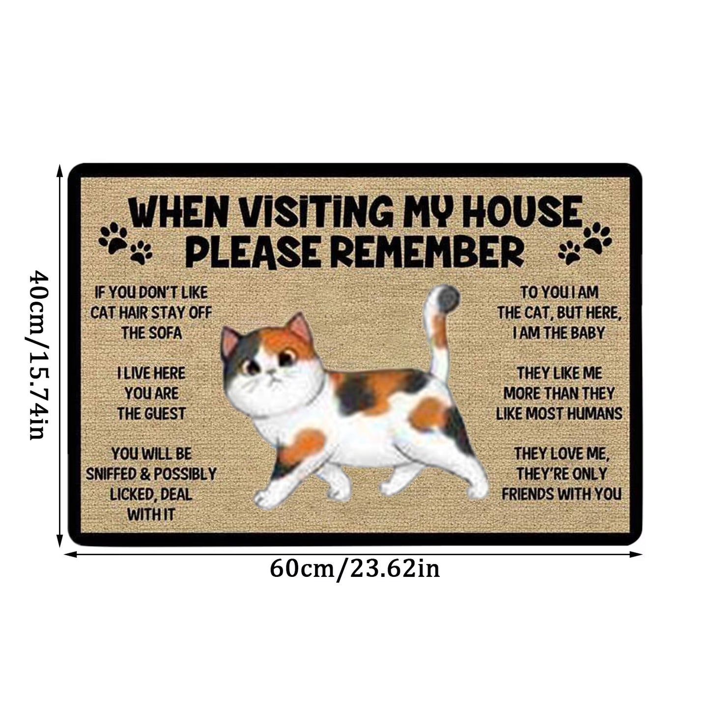 Cartoon Cat Welcome Doormats Home Decoration Anti-Slip Front Door Floor Mats Rugs Carpets
