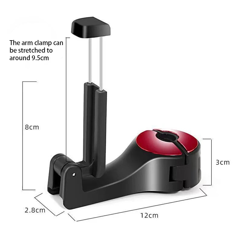 1Pc Car Seat Back Hook with Phone Holder – 360° Rotating Headrest Hanger for Bags, Clothes, Umbrellas & More