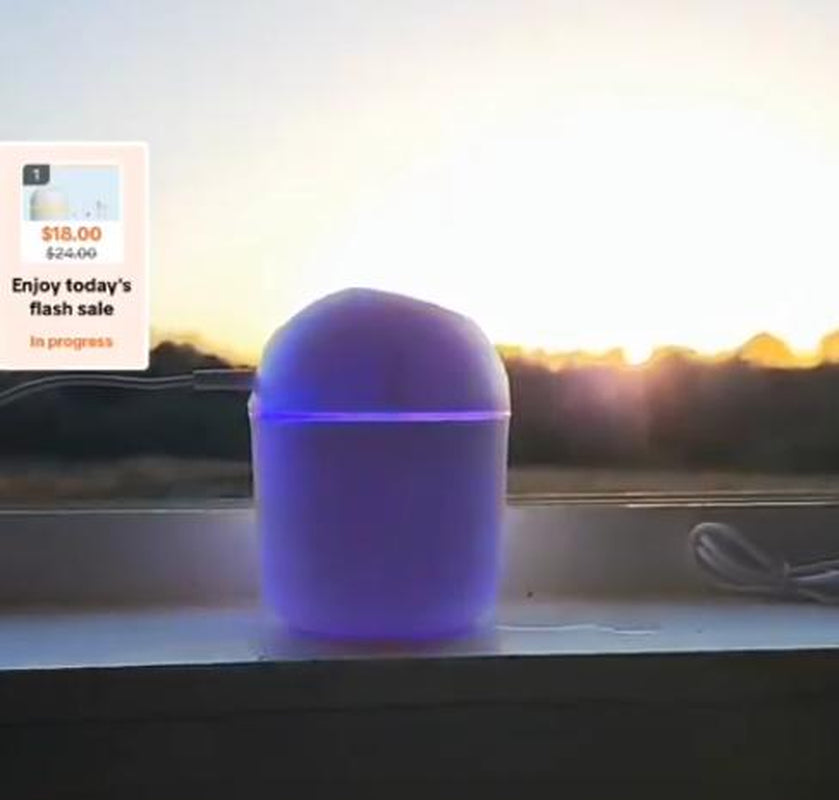 Travel-Size Neon Air Diffuser – Compact Aromatherapy with Multicolor Neon Glow