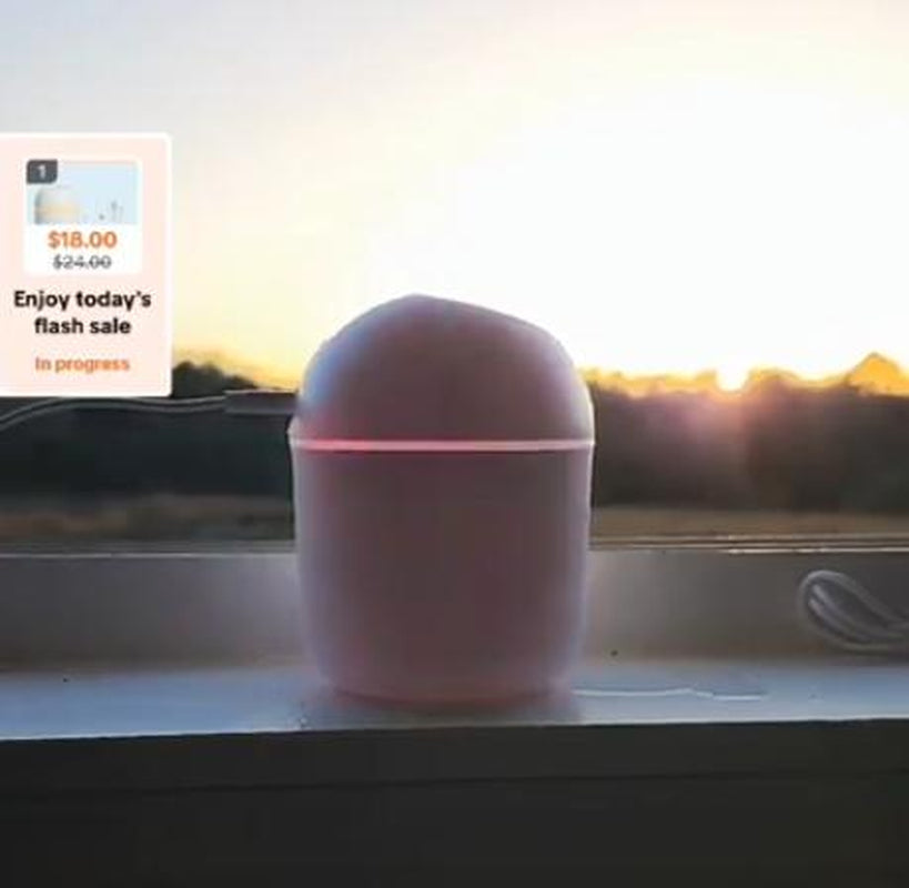 Travel-Size Neon Air Diffuser – Compact Aromatherapy with Multicolor Neon Glow
