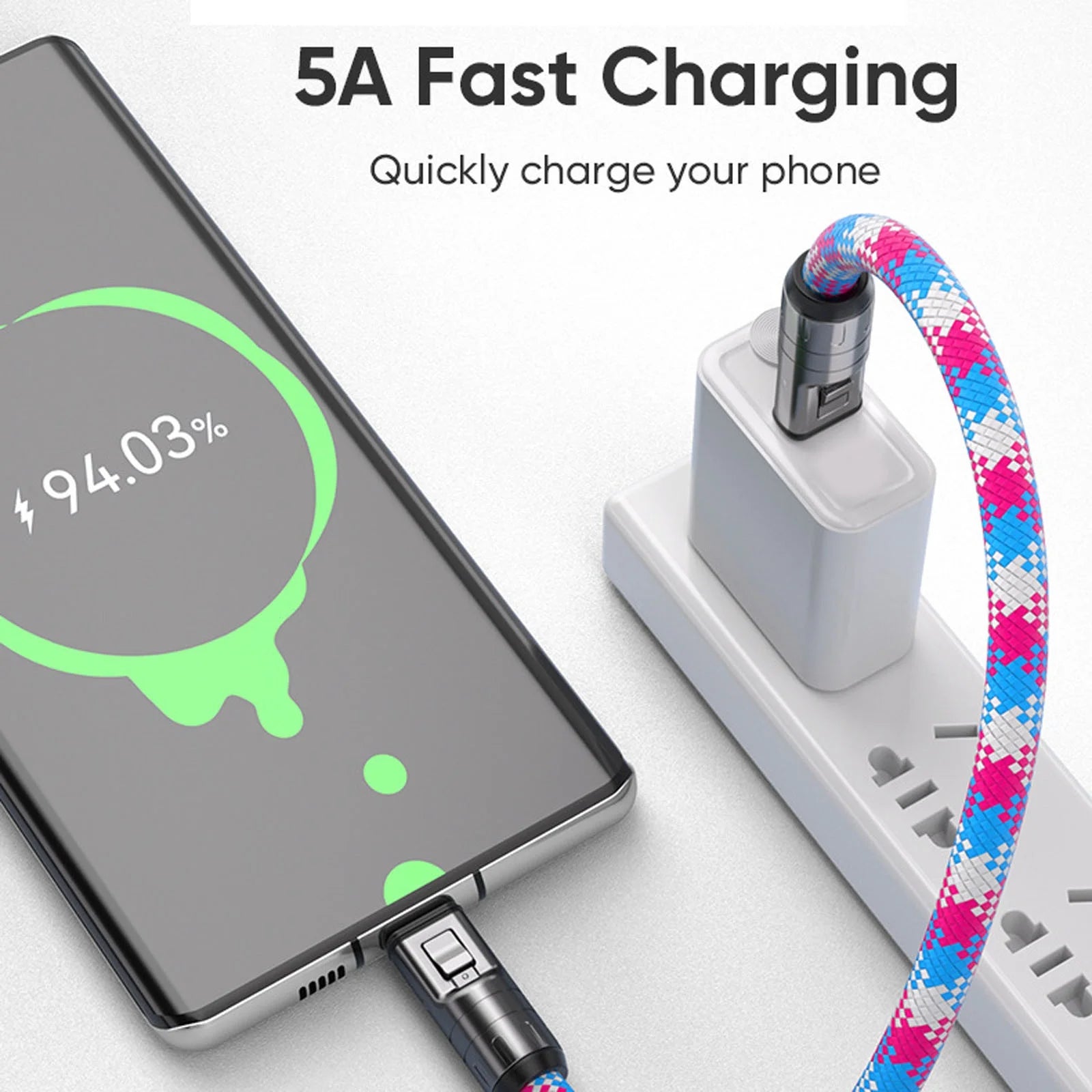 Charge in Style – The Wearable 240W USB-C Fast Charging (47 in) Bracelet
