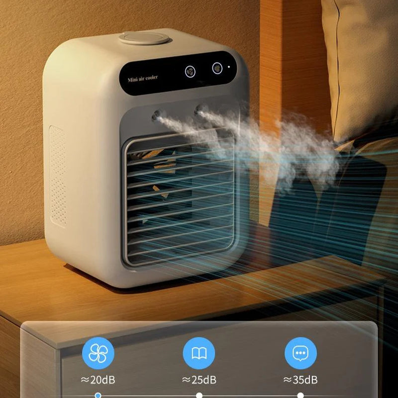 Portable 3-in-1 Air Cooler Fan – Compact AC for Home, Office, and Vehicle | Rapid Cooling and Humidification | Ships from USA | Popular on TikTok and Amazon