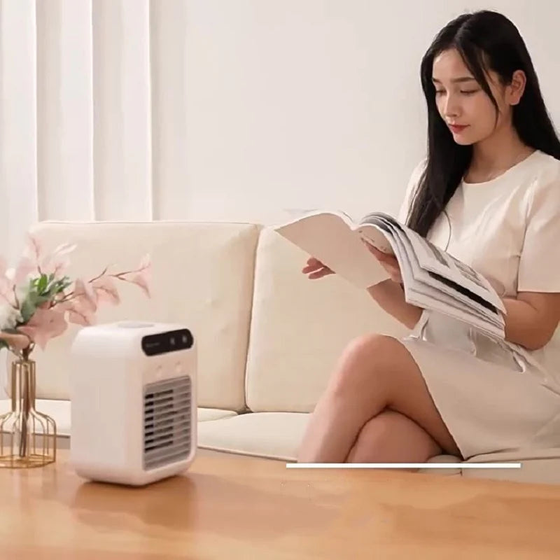 Portable 3-in-1 Air Cooler Fan – Compact AC for Home, Office, and Vehicle | Rapid Cooling and Humidification | Ships from USA | Popular on TikTok and Amazon