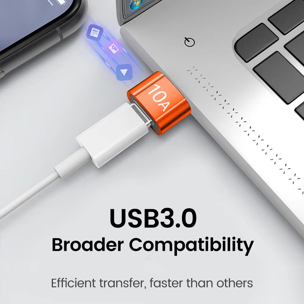 PowerBridge™ Type-C/USB Adapters – Fast Charging & Data Sync (10A)