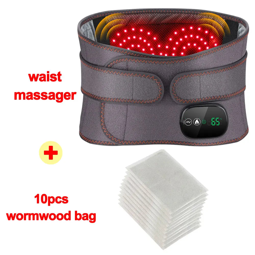 New Upgrade Electric Heating Waist Massager Support Belt Vibration Hot Compress Brace Belt Back Relax 3 Gears Adjustment