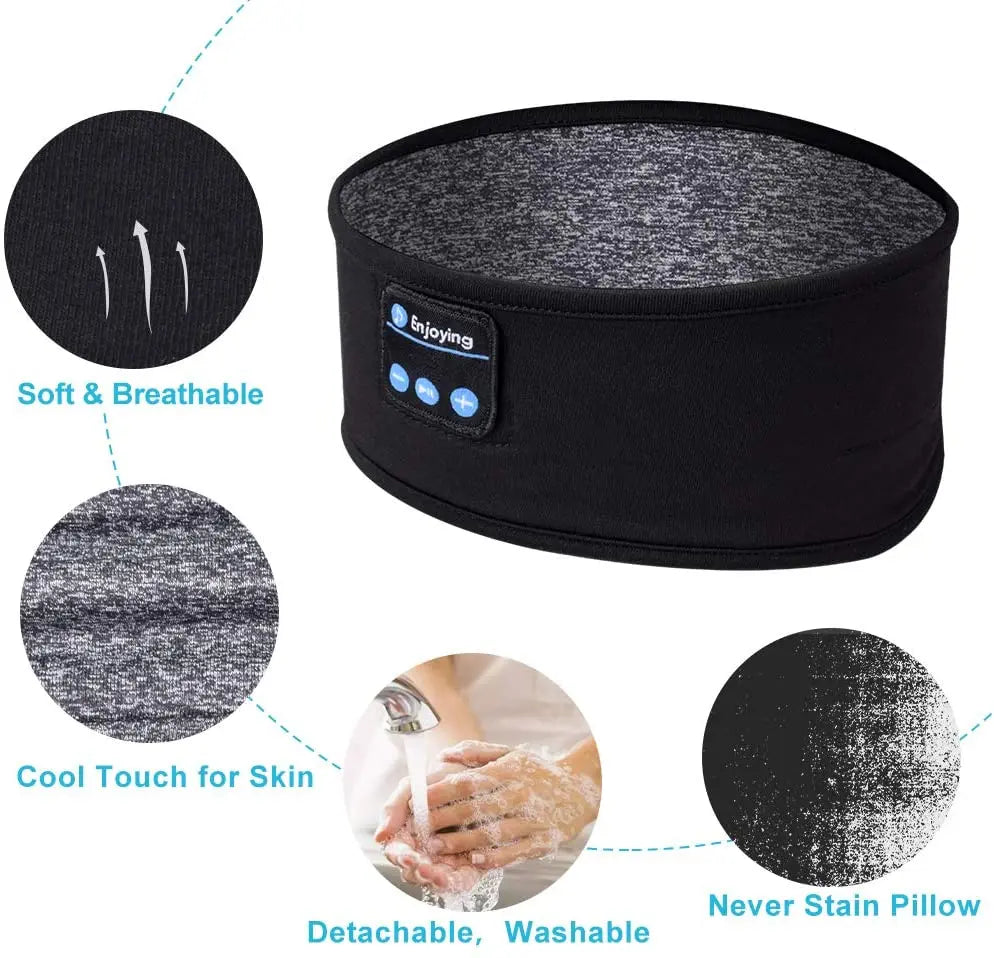 Bluetooth Sleep Headband – Wireless HD Stereo Headphones for Sleep, Workouts & Travel (10-Hour Battery)
