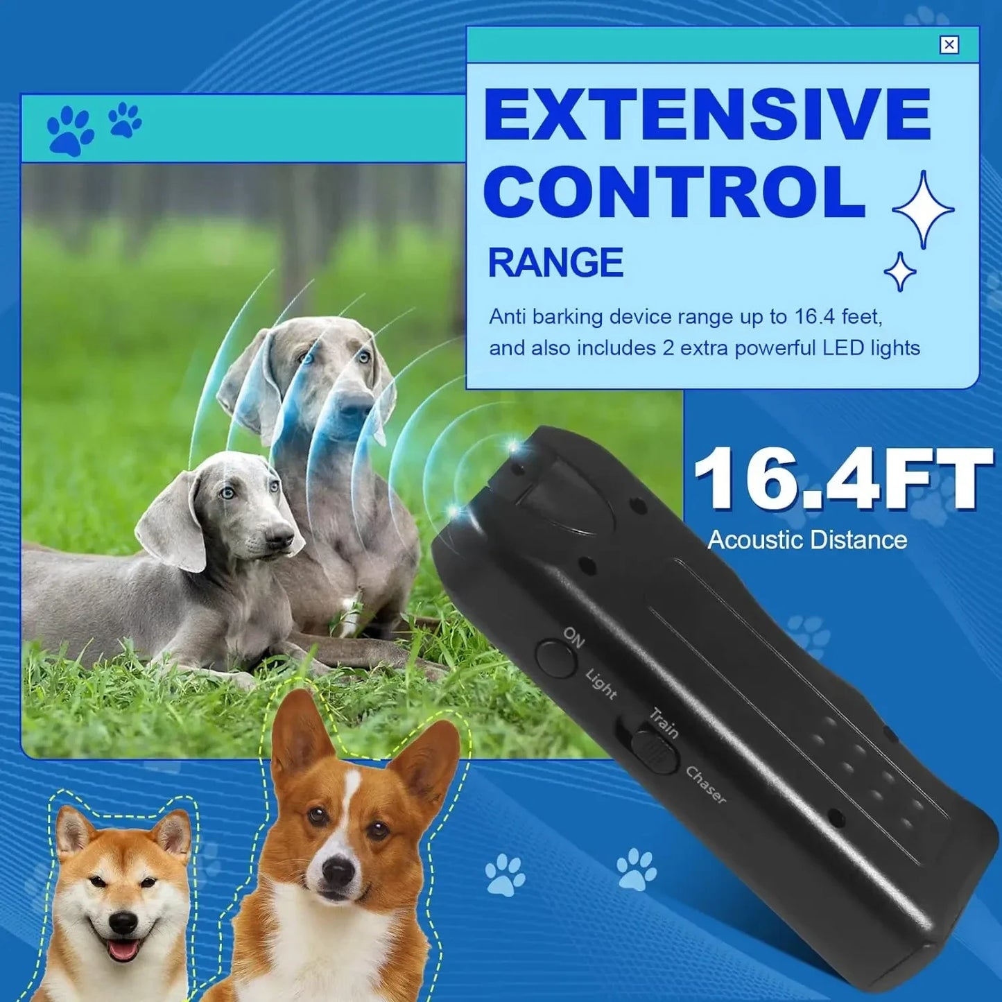🐾 Ultrasonic Pet Repeller & Training Device for Dogs & Cats 🐶🐱