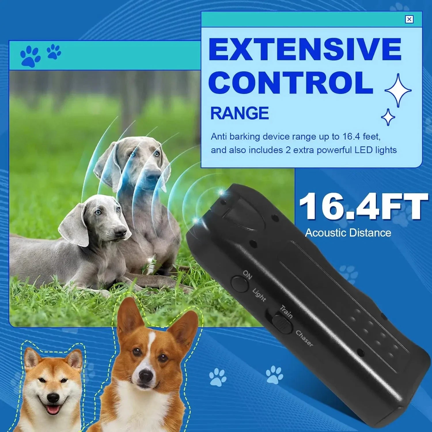 🐾 Ultrasonic Pet Repeller & Training Device for Dogs & Cats 🐶🐱