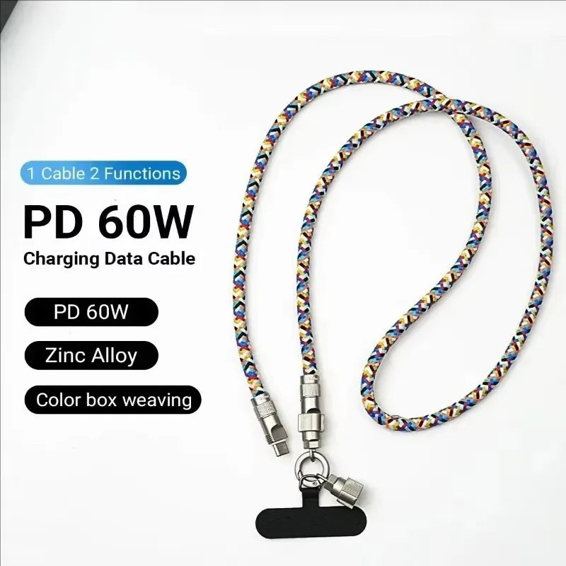 PowerLynk™ 2-in-1 Quick-Charge Lanyard Cable (60W Type-C)