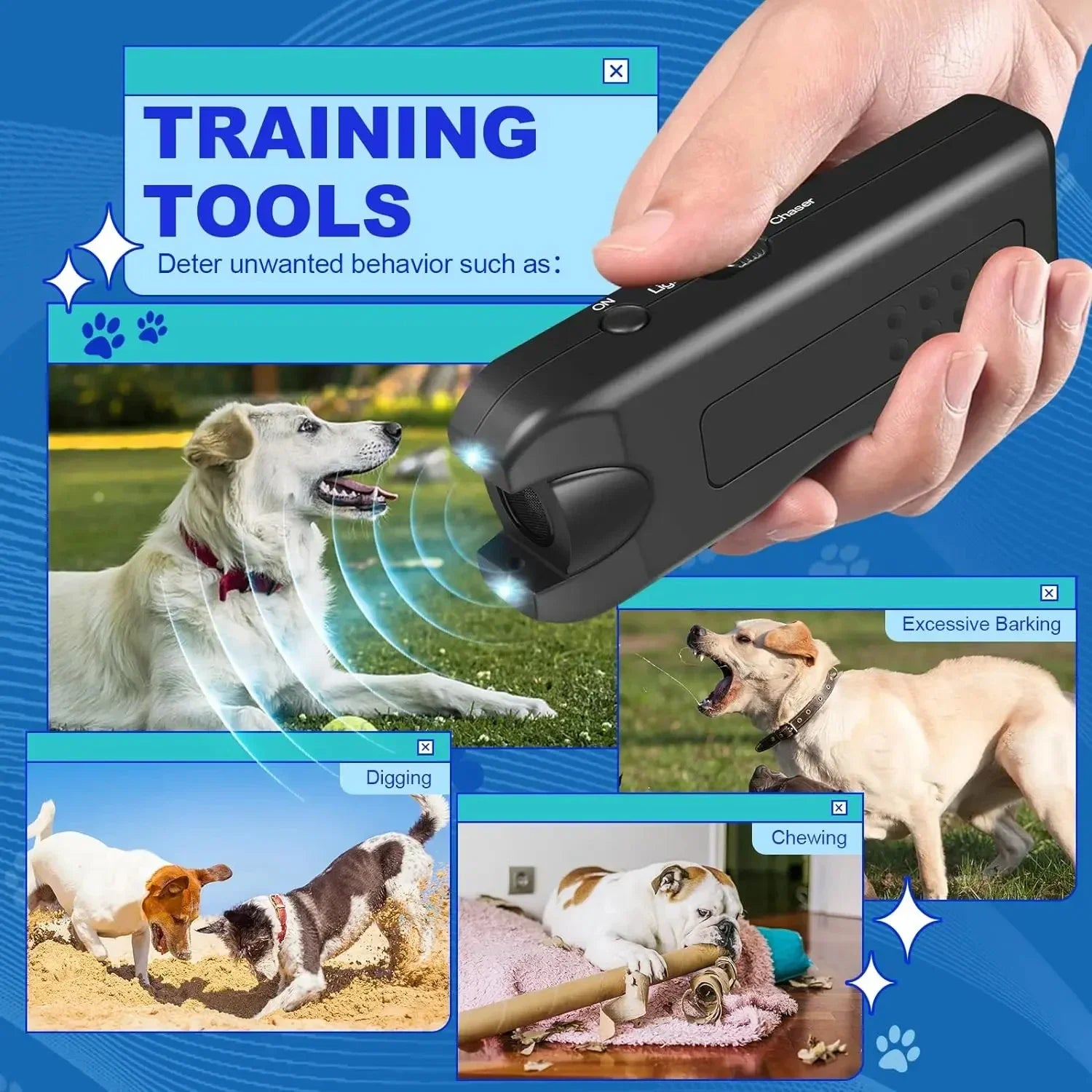 🐾 Ultrasonic Pet Repeller & Training Device for Dogs & Cats 🐶🐱