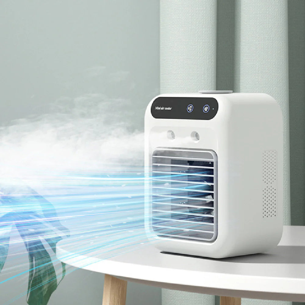 Portable 3-in-1 Air Cooler Fan – Compact AC for Home, Office, and Vehicle | Rapid Cooling and Humidification | Ships from USA | Popular on TikTok and Amazon