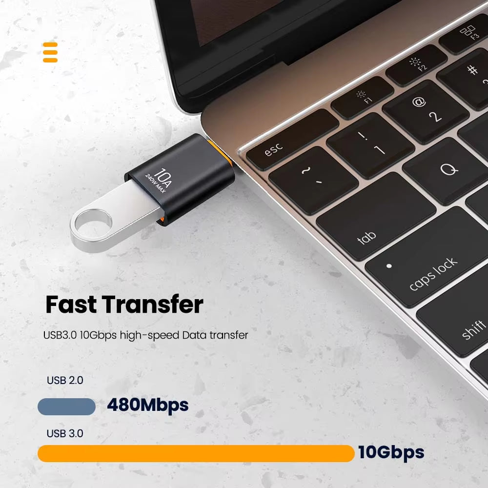PowerBridge™ Type-C/USB Adapters – Fast Charging & Data Sync (10A)