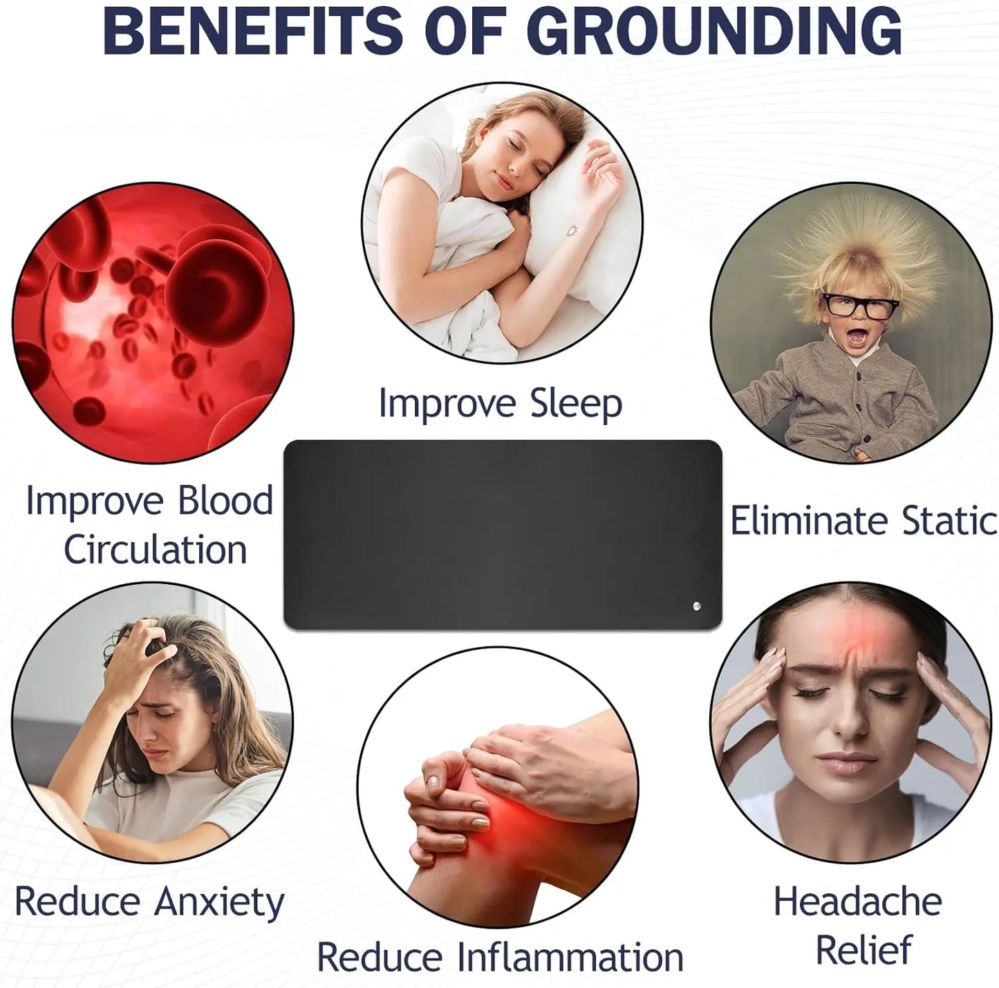 30×60cm Grounding Mat – Sleep & Wellness Pad for Pain Relief, Energy Balance & Better Circulation