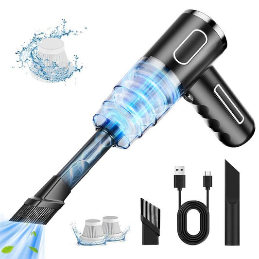 4-in-1 Wireless Handheld Car Vacuum Cleaner – High-Power Suction, Mini Portable Dust & Pet Hair Remover