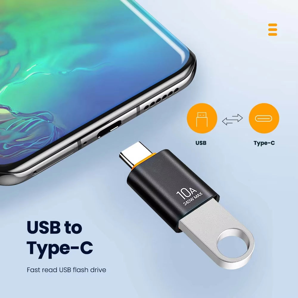 PowerBridge™ Type-C/USB Adapters – Fast Charging & Data Sync (10A)